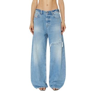 DIESEL - diesel d-sire ダメージワイドデニム フレア ジーンズ d-rise