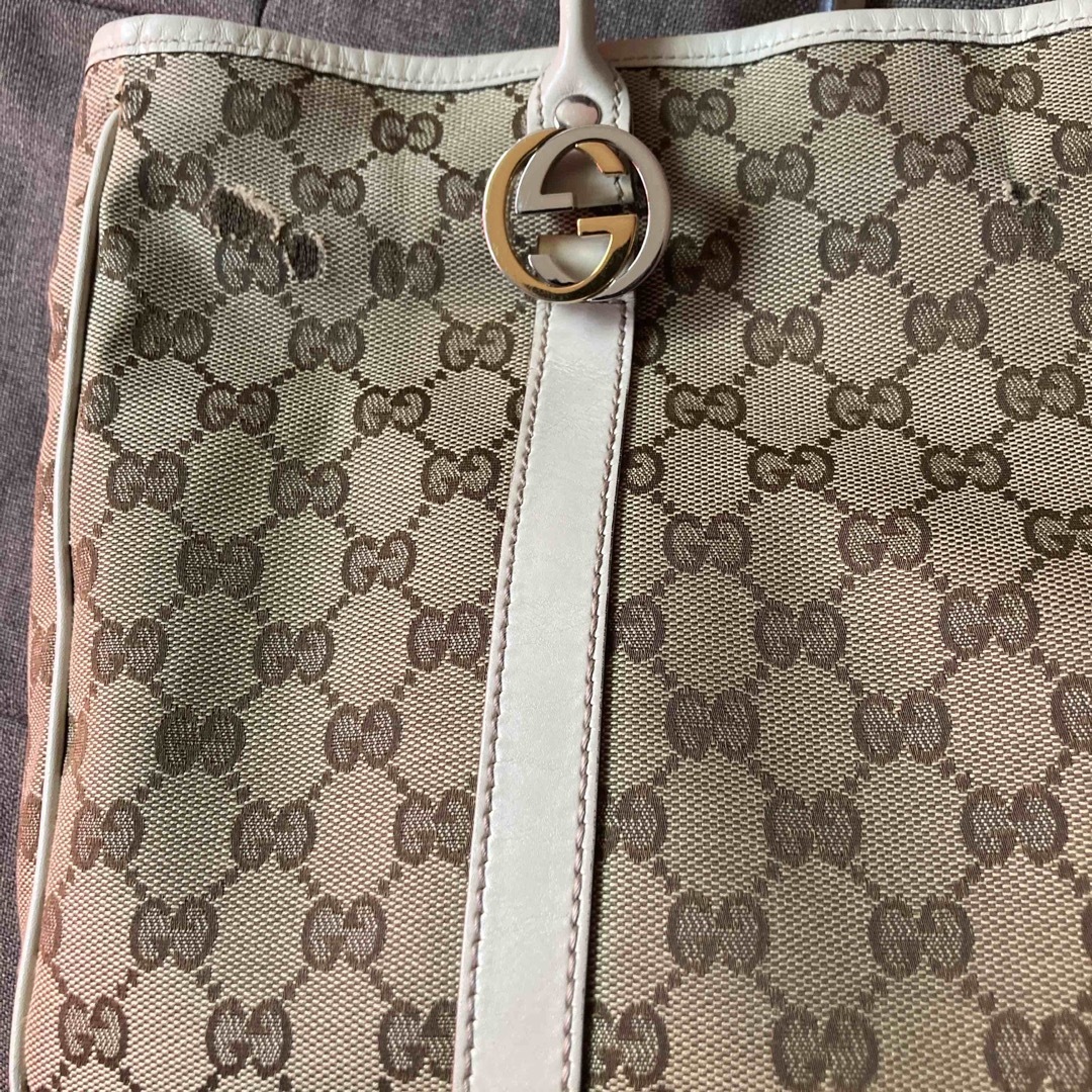 Gucci(グッチ)のGUCCI グッチトートバッグ インターロッキング キャンバス レザー レディースのバッグ(トートバッグ)の商品写真