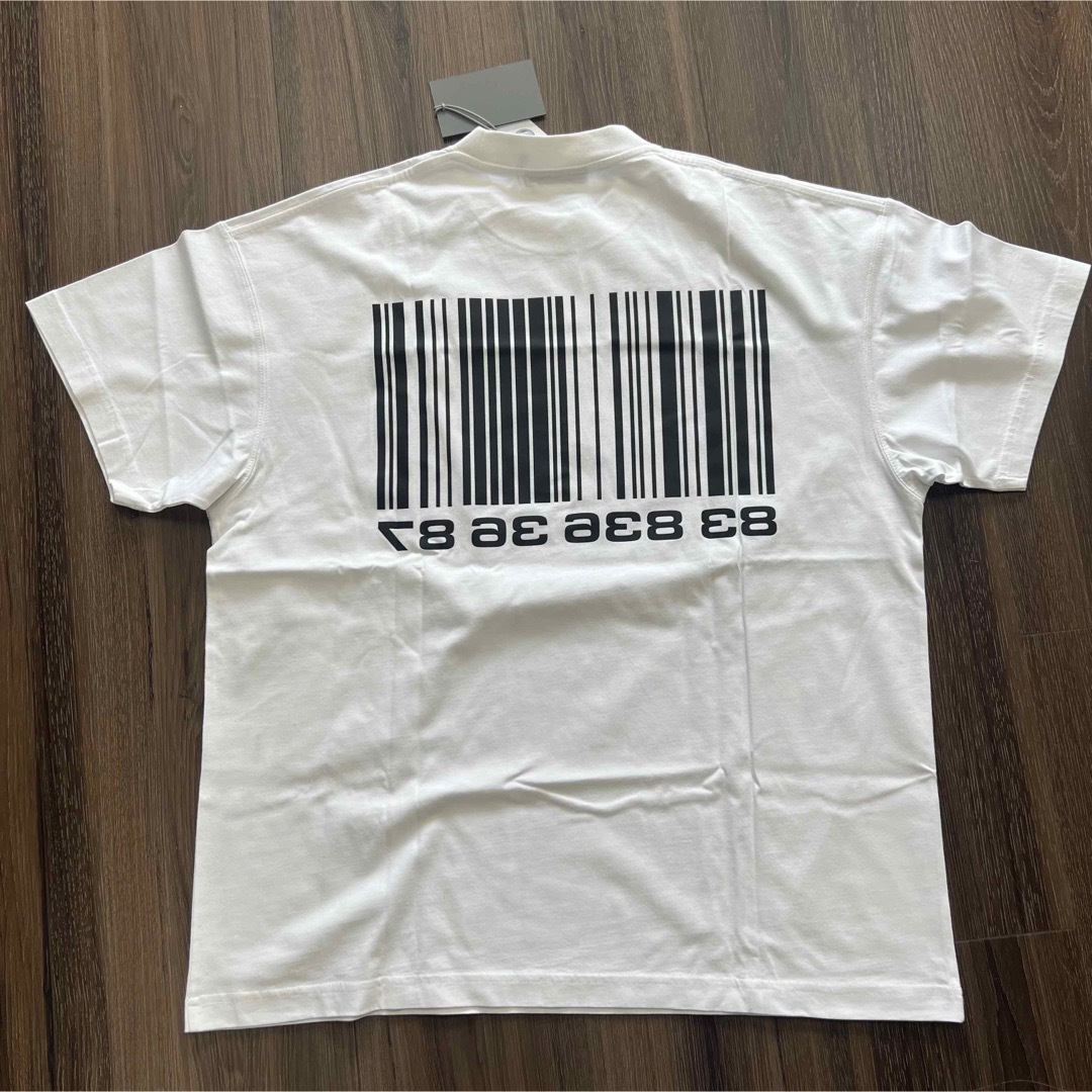 VETEMENTS - オ VETEMENTS バーコード ロゴ Tシャツ ホワイト 半袖