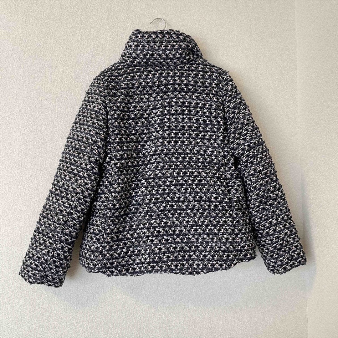 ANAYI(アナイ)のアナイ 36 ネイビーツイードショート ダウン コート レディースのジャケット/アウター(ダウンコート)の商品写真
