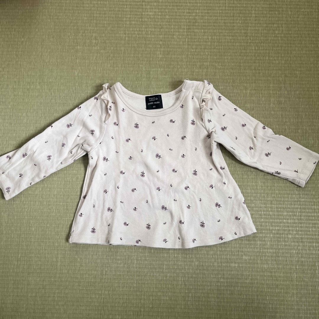 petit main(プティマイン)のpetit main 長袖Tシャツ80 キッズ/ベビー/マタニティのベビー服(~85cm)(Ｔシャツ)の商品写真