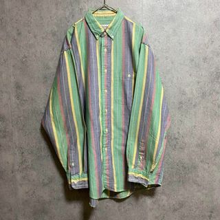 90S vintage 長袖 ストライプシャツ メンズM 古着 個性派の通販 by ...