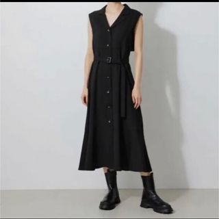 アズールバイマウジー(AZUL by moussy)のAZUL  MOUSSY オープンカラー ジレ ワンピース(ロングワンピース/マキシワンピース)