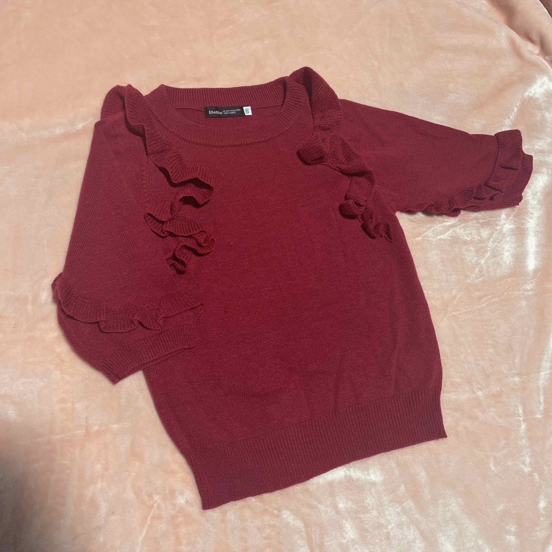 BeBe(ベベ)のべべ bebe ニット 5分袖 120 キッズ/ベビー/マタニティのキッズ服女の子用(90cm~)(ニット)の商品写真