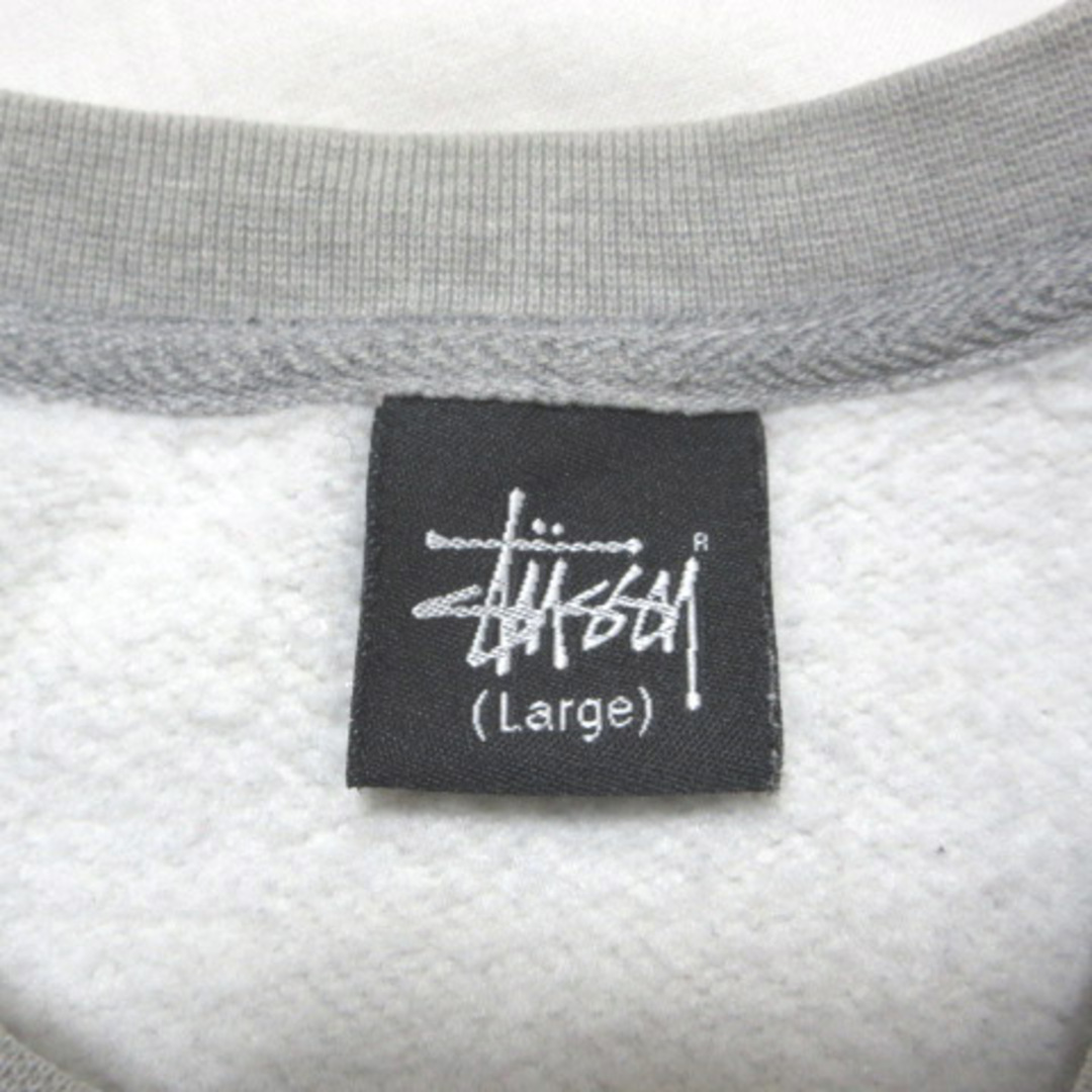 STUSSY(ステューシー)のステューシー トレーナー スウェット 長袖 裏起毛 プリント L グレー  メンズのトップス(スウェット)の商品写真