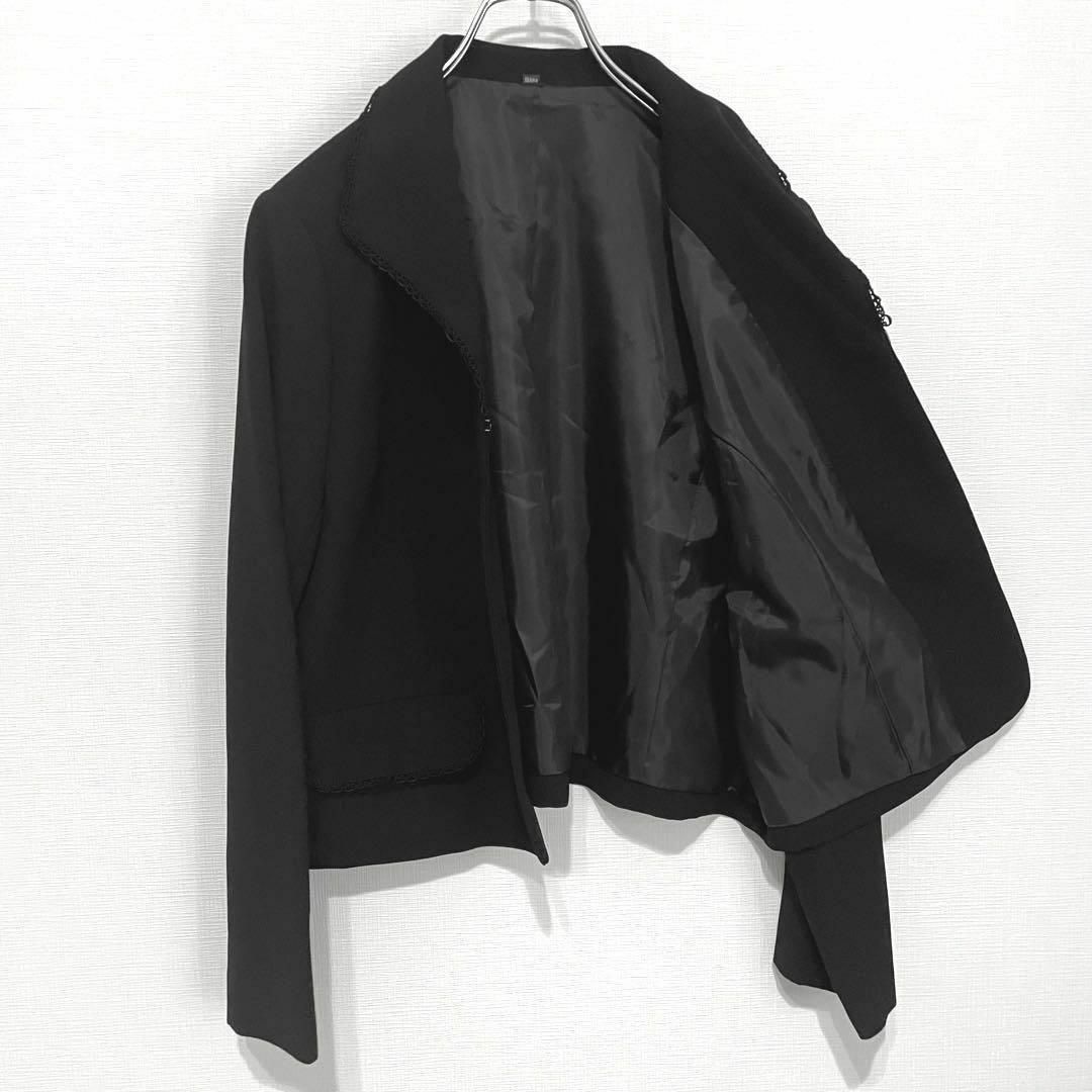 K588 全日本婦人子供服工業組合連合会 テーラード ジャケット 19ABR 黒 レディースのジャケット/アウター(テーラードジャケット)の商品写真