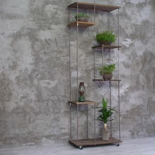 wood iron shelf 1300*450*210(棚/ラック/タンス)