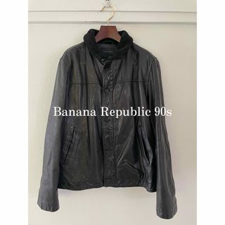 Banana Republic 90s-00s レザーフライトジャケット-