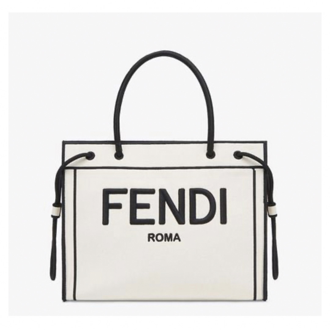 FENDI(フェンディ)のフェンディ FENDI ロゴ ローマ ショッパー トートバッグ キャンバス レディースのバッグ(ハンドバッグ)の商品写真