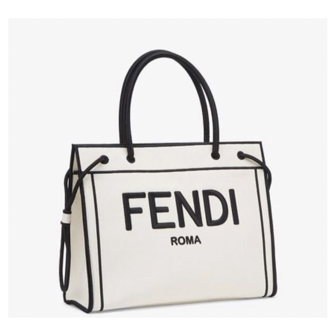 FENDI(フェンディ)のフェンディ FENDI ロゴ ローマ ショッパー トートバッグ キャンバス レディースのバッグ(ハンドバッグ)の商品写真