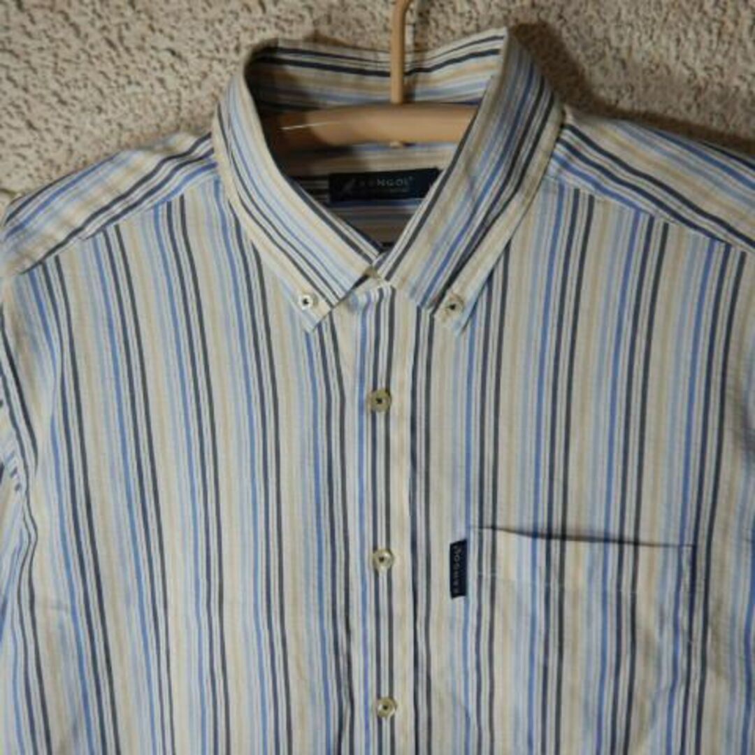 KANGOL(カンゴール)のo7053　カンゴール　長袖　ストライプ　シアサッカー　デザイン　BDシャツ メンズのトップス(シャツ)の商品写真