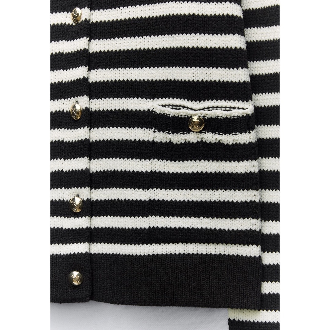 完売品!!【タグ付き新品】ZARA ザラ ゴールドボタン ニット カーディガン