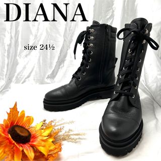 ダイアナ(DIANA)の【新品未使用】ダイアナ　トラックショートブーツ　厚底　サイドジップ(ブーツ)