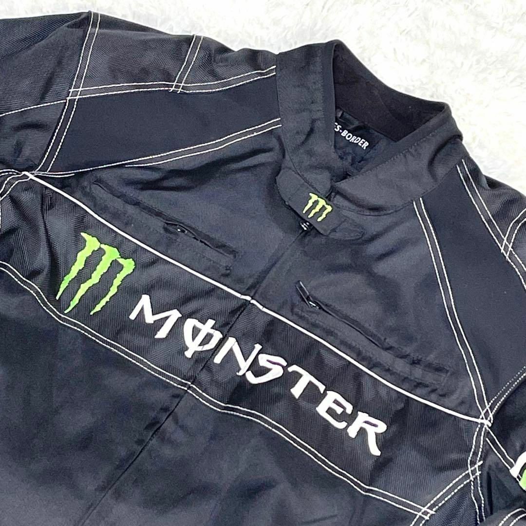 Monster Energy(モンスターエナジー)のモンスターエナジー　バイカージャケット　肩　背中　肘　パッド入り　大きいサイズ 自動車/バイクのバイク(装備/装具)の商品写真