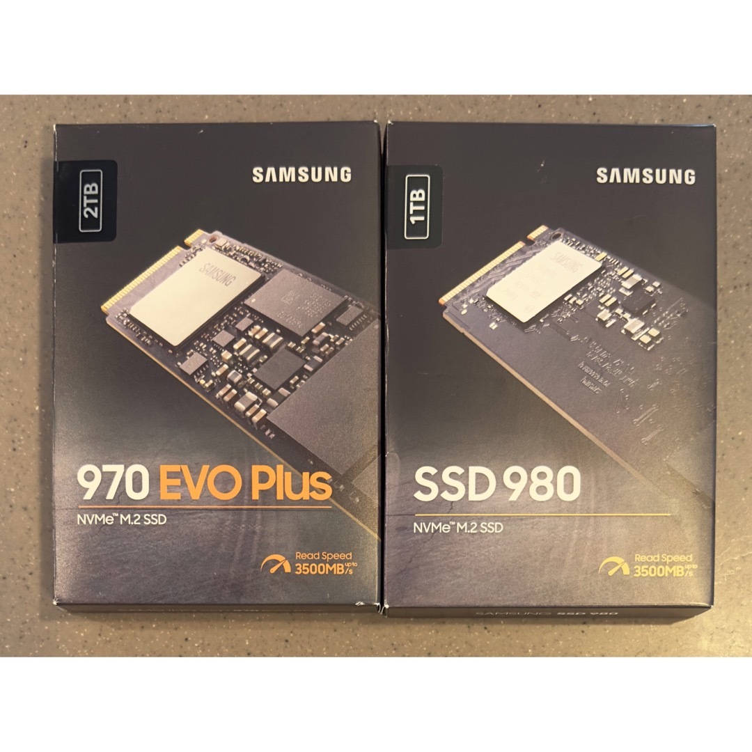 Samsung 970 EVO Plus 2TB 980 1TB (2台)-