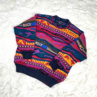 クージー(COOGI)の美品　EMAROO　3Dニット　カンガルー　アニマル柄　XL相当(ニット/セーター)