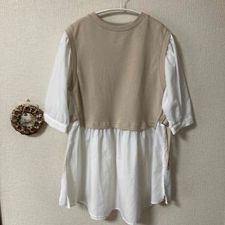 コルザ(COLZA)のベスト付きロングシャツ七分袖(シャツ/ブラウス(長袖/七分))