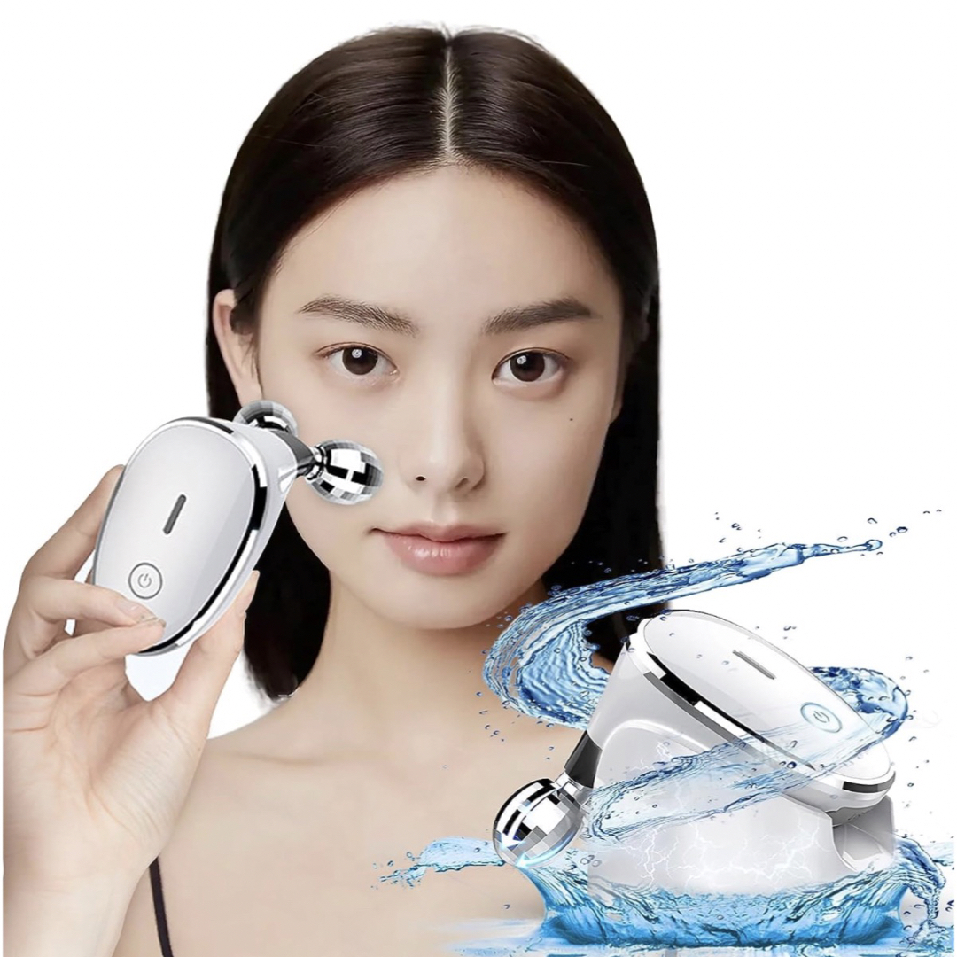 美顔器 美顔ローラー EMS IPX5防水　微電流 USB充電&3Dデザイン