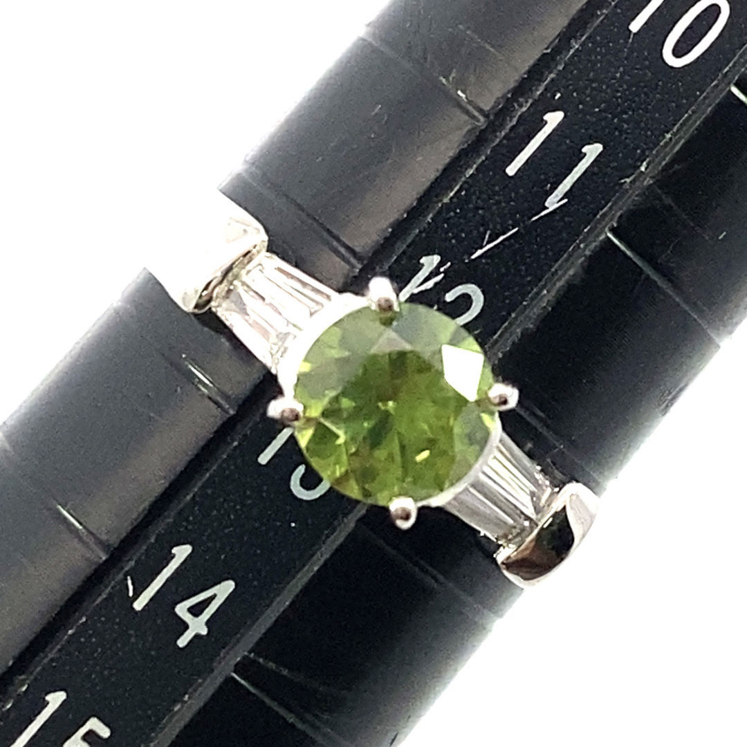【JH5014】Pt900 天然デマントイドガーネット ダイヤモンド リング レディースのアクセサリー(リング(指輪))の商品写真