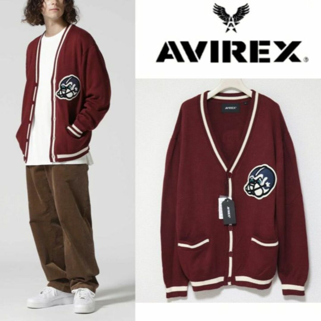 AVIREX - 新品【アヴィレックス】レタード シェニール パッチ ニット