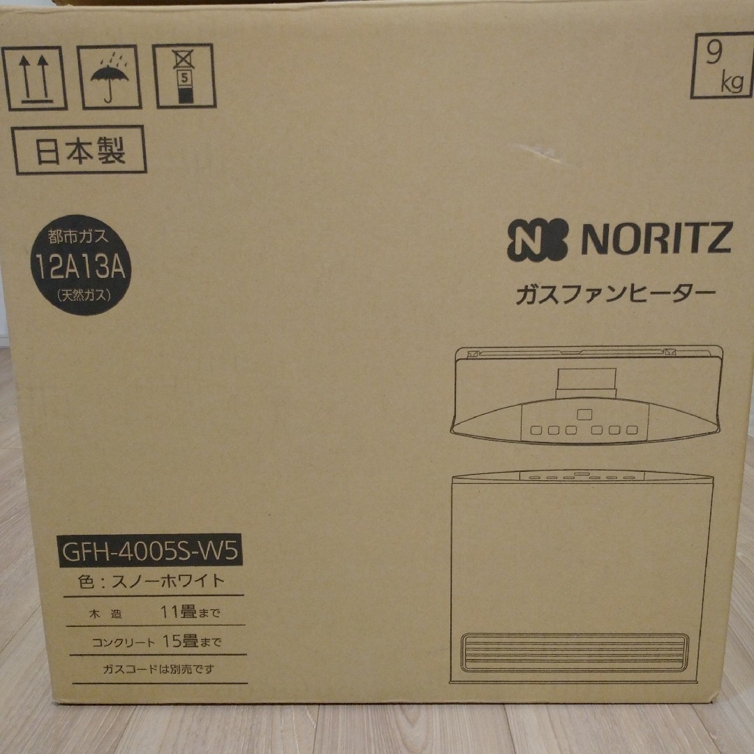 ノーリツ　ガスファンヒーター　【GFH-4005S-W5】GFH-4005S-W5本体色