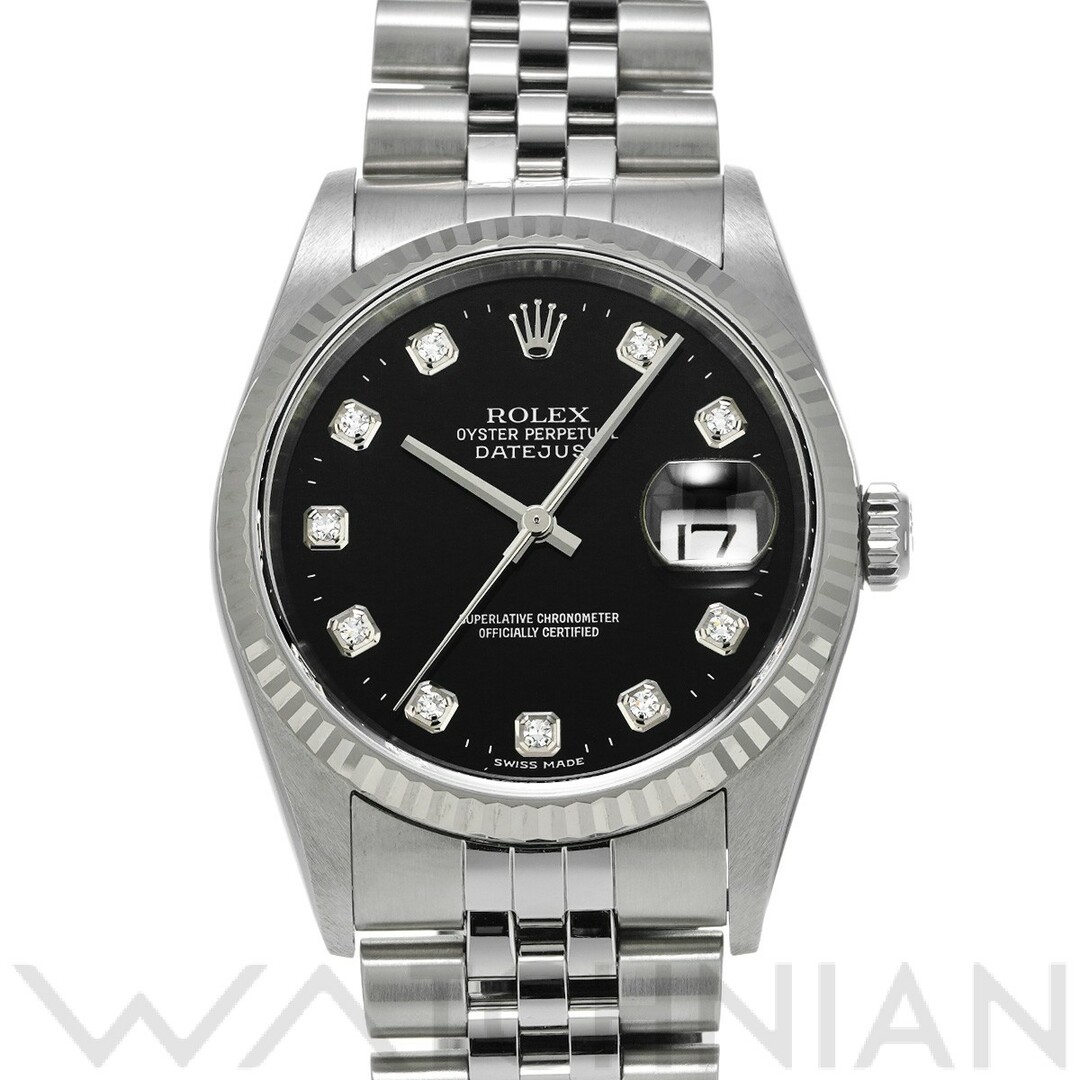 ロレックス ROLEX 16234G Y番(2003年頃製造) ブラック /ダイヤモンド メンズ 腕時計