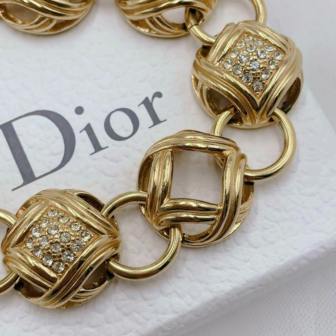 ✨希少✨ Dior サークル ラインストーン ブレスレット ゴールド 刻印