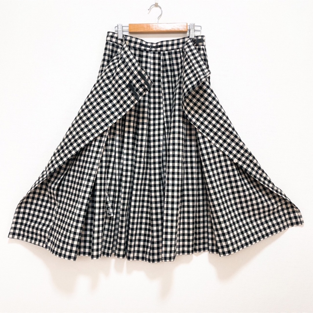 CHILD WOMAN ラップスカート チェック 綿麻 日本製 8