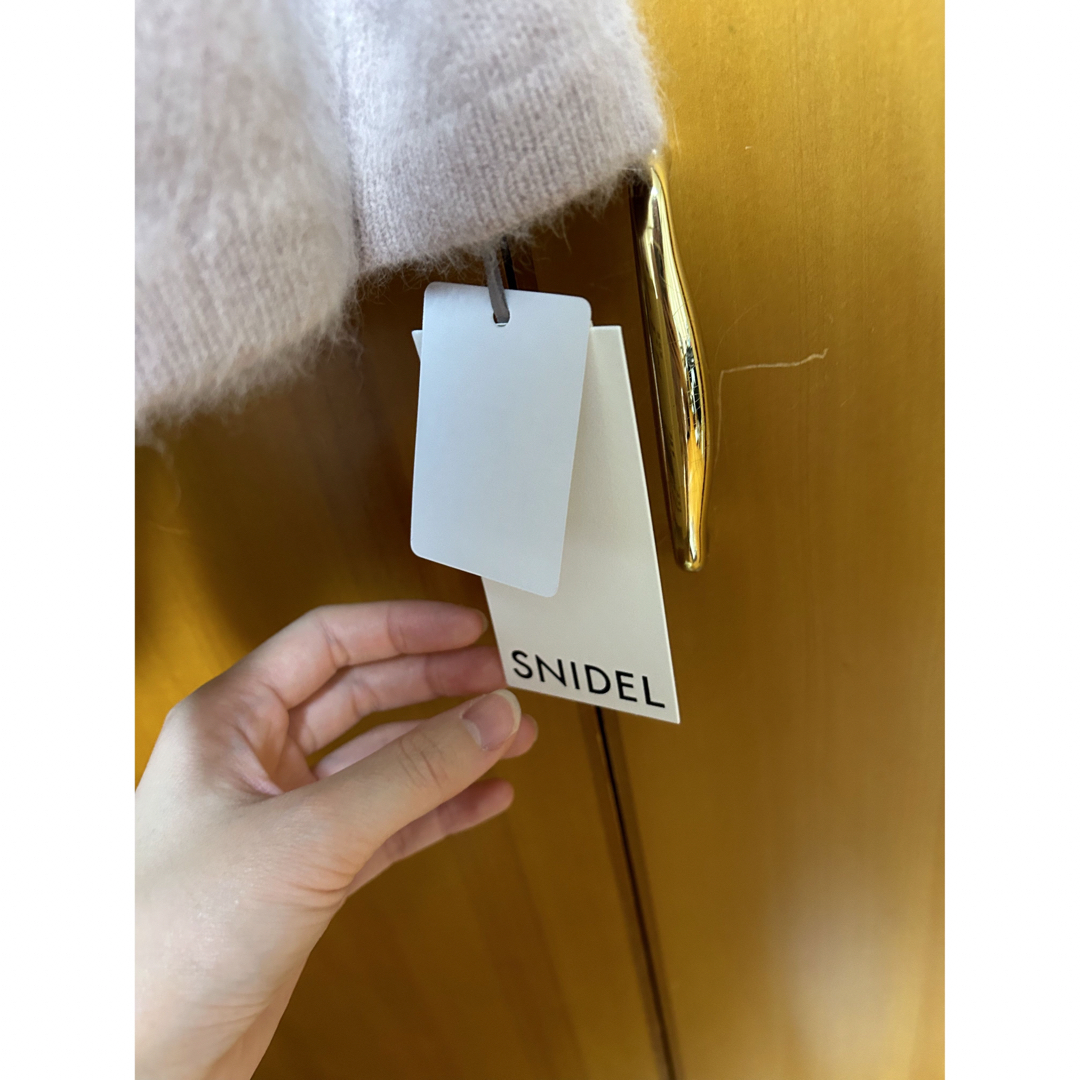 SNIDEL(スナイデル)のさら様専用　SNIDEL ファーライクベルティッドニットワンピース レディースのワンピース(ミニワンピース)の商品写真