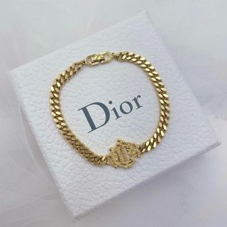 ✨希少✨ Dior サークル ラインストーン ブレスレット ゴールド 刻印 CD