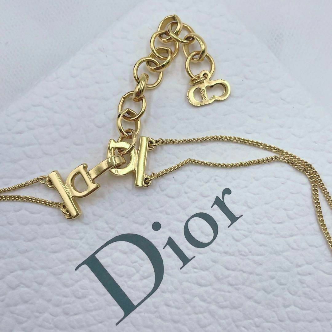 ✨希少美品✨ Dior Dロゴ サークル チョーカー ゴールド ダブルチェーン