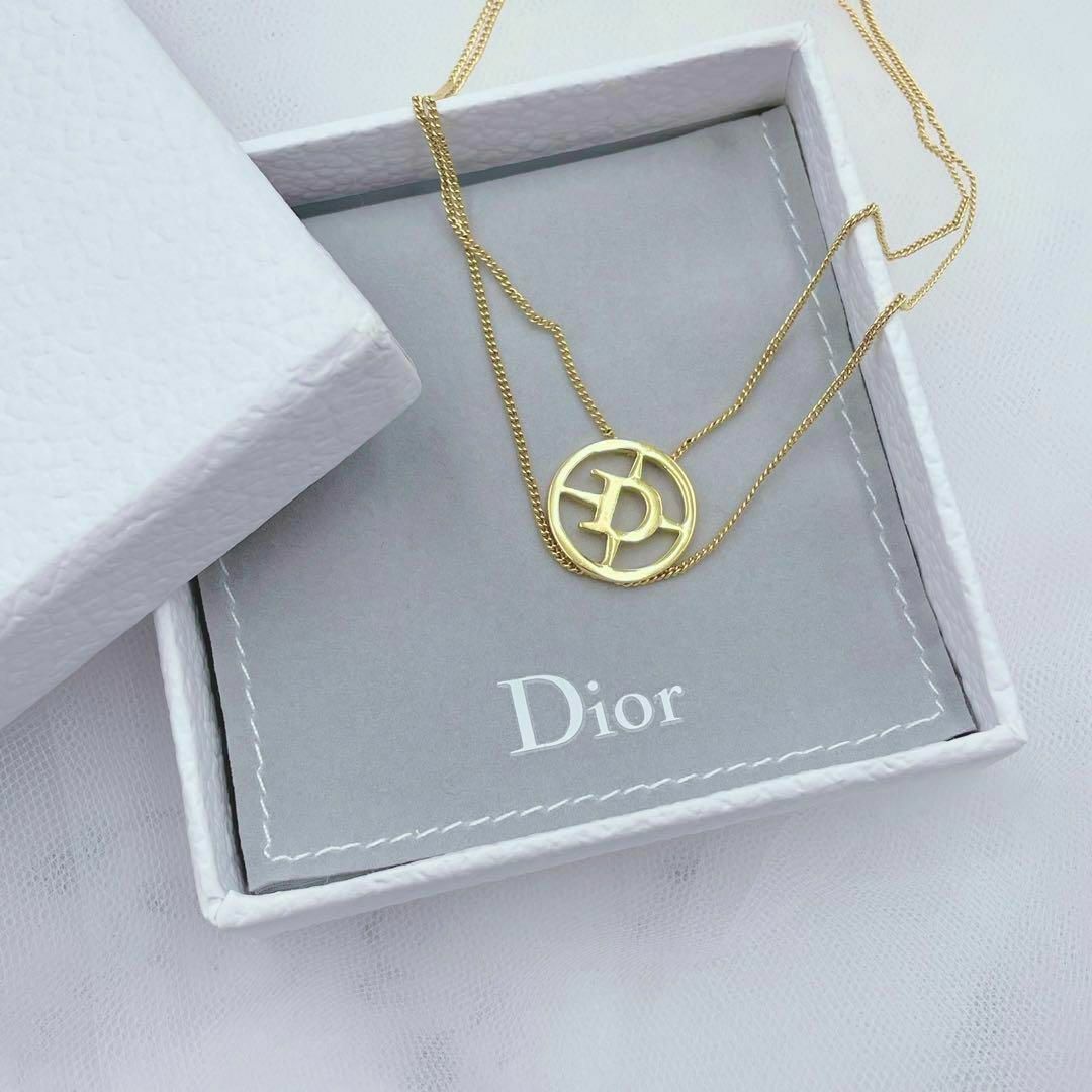 ✨希少美品✨ Dior Dロゴ サークル チョーカー ゴールド ダブルチェーン