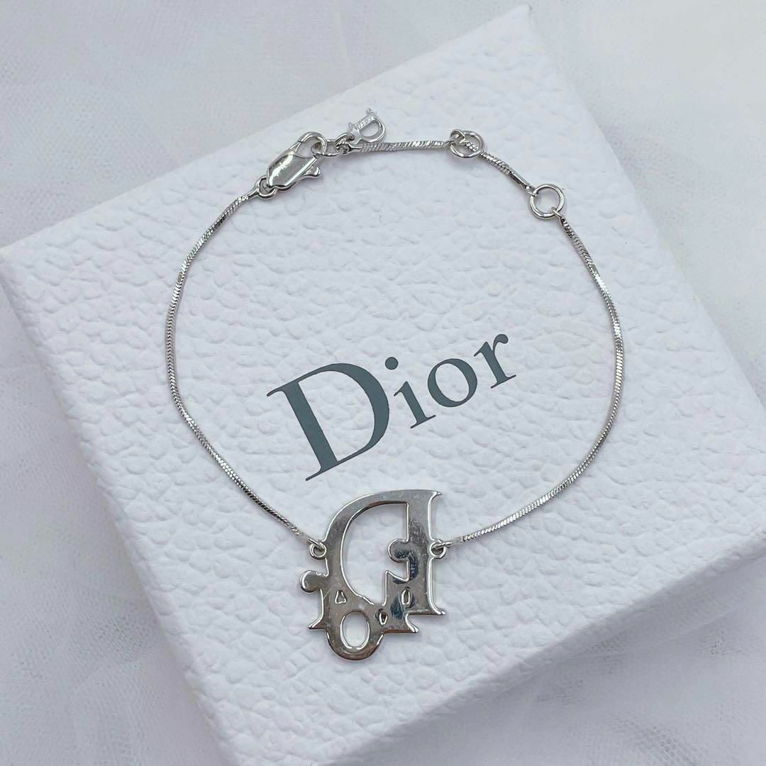 ✨極美品✨ Christian Dior ロゴ ブレスレット シルバー ペイント