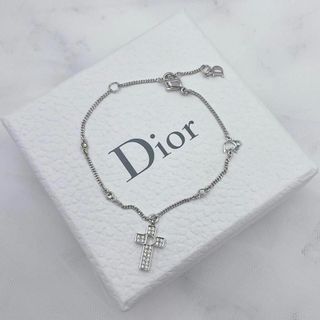 Dior ブレスレット　クロス　十字架　ロゴ　ラインストーン