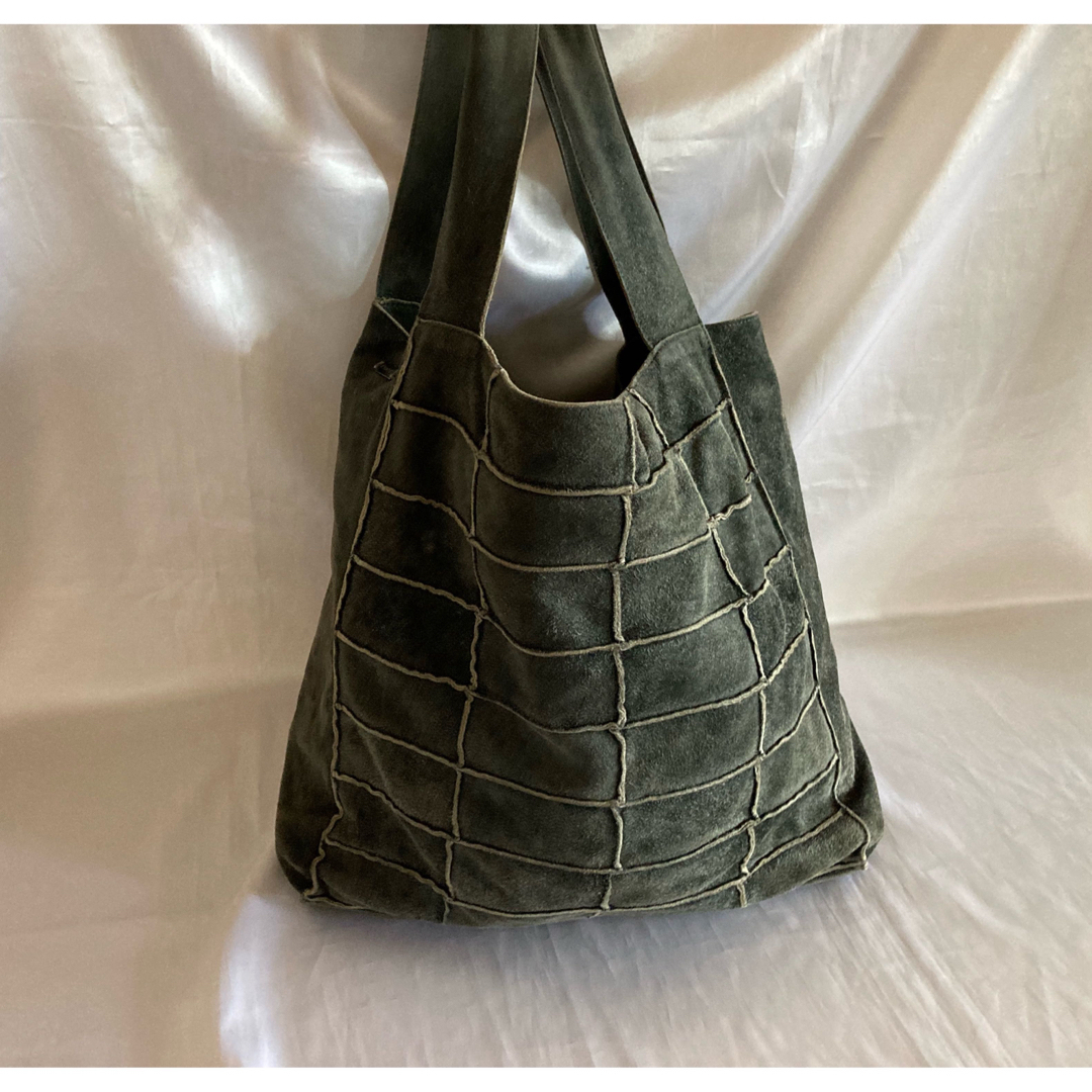 CHANEL - CHANEL シャネル チョコバー スエード トートバッグ カーキ