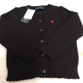 ポロラルフローレン(POLO RALPH LAUREN)の新品 ラルフローレン カーディガン 4T ブラック(カーディガン)