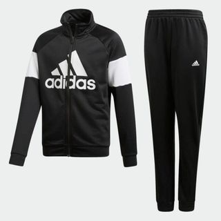 アディダス(adidas)の新品★アディダス★150★快適!!ビッグロゴジャージ★ 黒★ブラック★上下(その他)