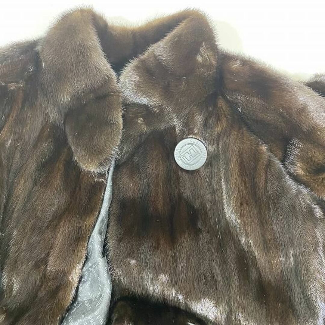 FENDI(フェンディ)のフェンディ FENDI 本毛皮 ミンク ロングコート ボリュームスリーブ  レディースのジャケット/アウター(毛皮/ファーコート)の商品写真