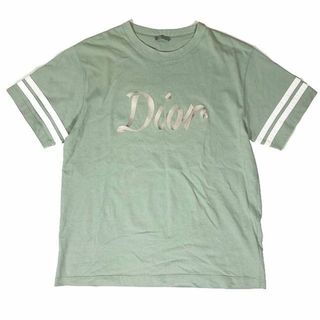 ディオールオム(DIOR HOMME)の美品 22SS ディオールオム フットボールロゴ刺繍オーバーサイズ半袖Tシャツ(Tシャツ/カットソー(半袖/袖なし))