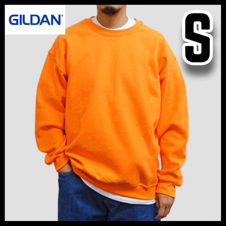 ギルタン(GILDAN)の新品未使用 ギルダン ビッグシルエット スウェット 無地トレーナー オレンジ S(スウェット)