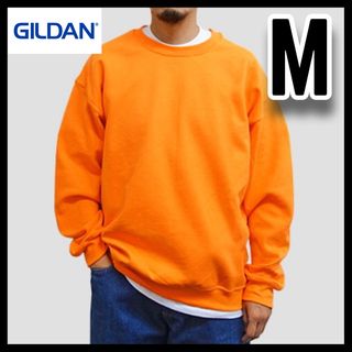 ギルタン(GILDAN)の新品未使用 ギルダン ビッグシルエット スウェット 無地トレーナー オレンジ M(スウェット)