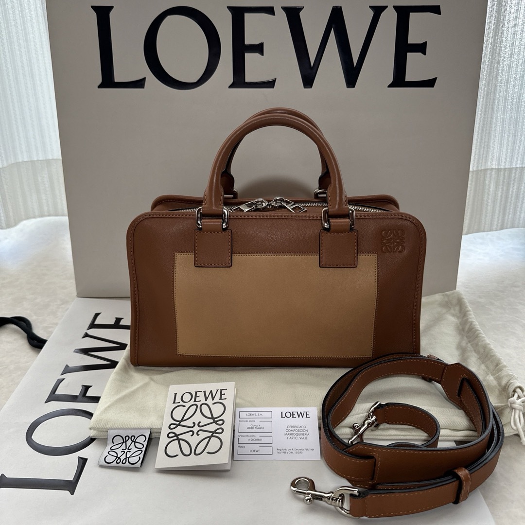 ロエベアマソナ28ロエベ LOEWE  アマソナ28 限定カラー バイカラー  クラシックカーフ