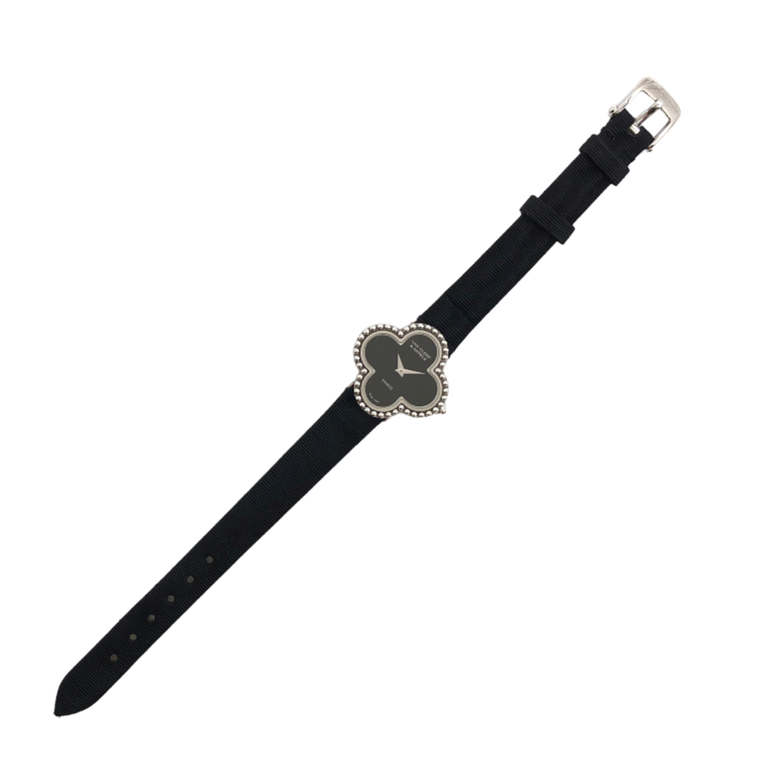 Van Cleef & Arpels(ヴァンクリーフアンドアーペル)の　ヴァンクリーフ＆アーペル Van Cleef & Arpels アルハンブラ 322974 ブラック K18WG レディース 腕時計 レディースのファッション小物(腕時計)の商品写真