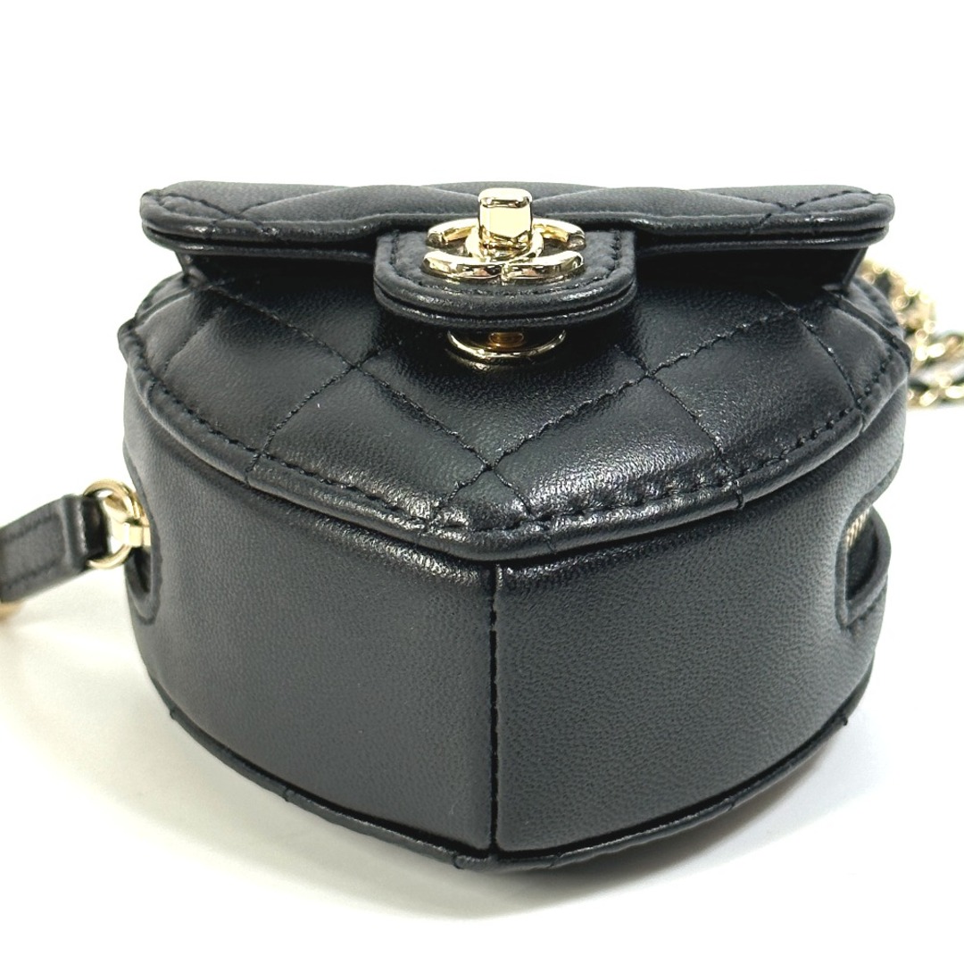 CHANEL(シャネル)のシャネル CHANEL ミニ ハートシェイプ AP2783 ココマーク CC ネックストラップ コインパース 財布 コインケース 小物入れ ラムスキン ブラック 未使用 インテリア/住まい/日用品のインテリア小物(小物入れ)の商品写真