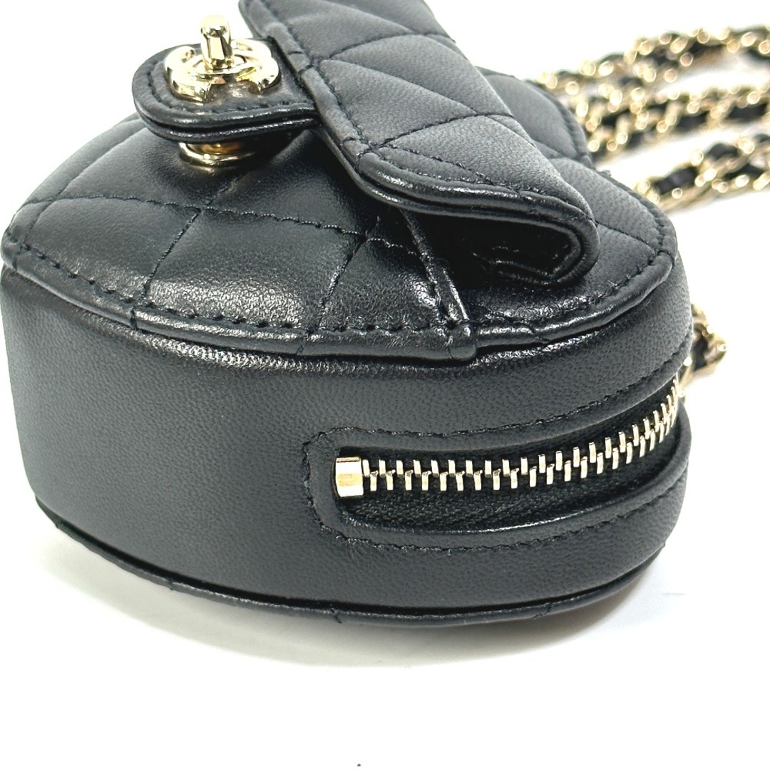 CHANEL(シャネル)のシャネル CHANEL ミニ ハートシェイプ AP2783 ココマーク CC ネックストラップ コインパース 財布 コインケース 小物入れ ラムスキン ブラック 未使用 インテリア/住まい/日用品のインテリア小物(小物入れ)の商品写真