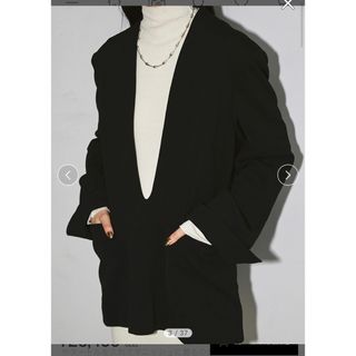 トゥデイフル(TODAYFUL)のtodayful Uneck Pullover Jacket ブラック(ノーカラージャケット)