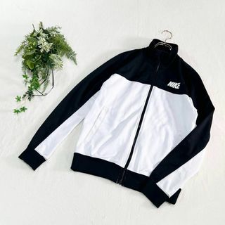 ナイキ(NIKE)のF976【NIKE／ナイキ】トラックジャケット／ジャージ（Ｍ）バイカラー　白　黒(ジャージ)