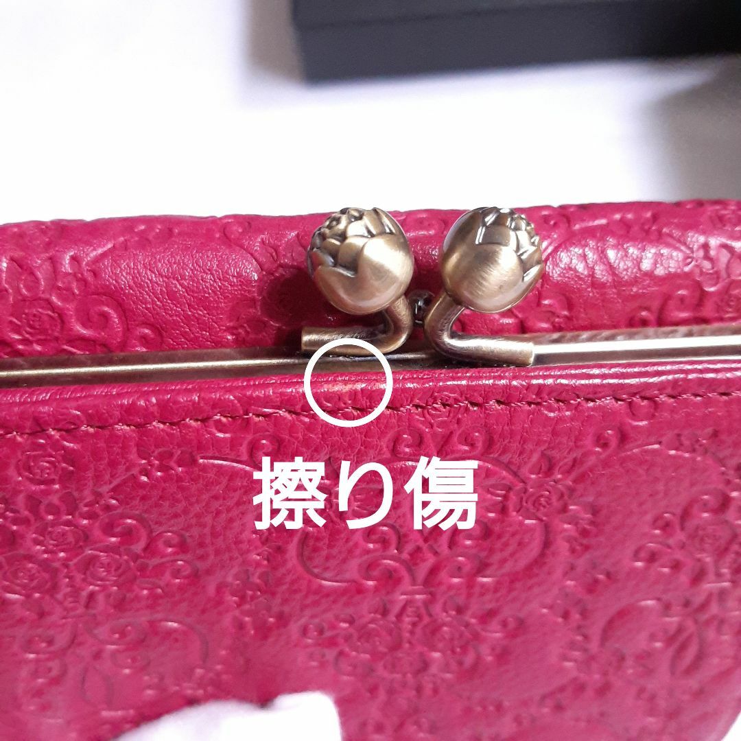 マゼンタ アナスイ ANNA SUI がま口 折り財布 ヴィンテージローズ 新品ファッション小物
