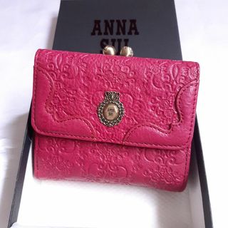 レッド アナスイ がま口 ガマ口 折り 財布 エレメント ANNA SUI 新品