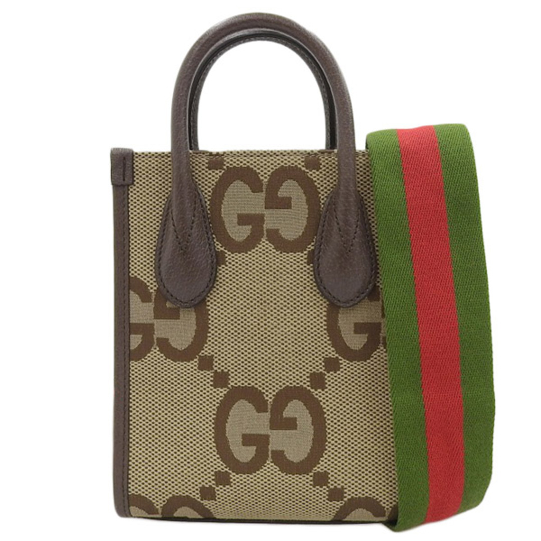 Gucci - 【中古】Gucci グッチ ジャンボGG キャンバス レザー ミニ